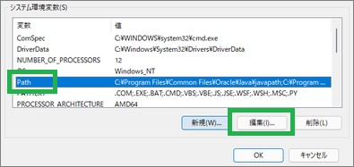 システム環境変数