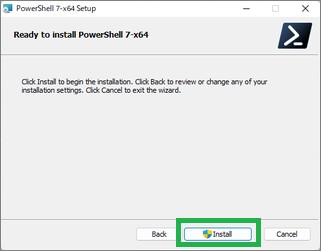 PowerShell のインストール開始