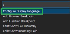 Visual Studio Codeの「Configure Display Language」