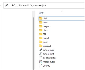 書き込んだUSBメモリ