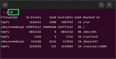 Linuxのdfコマンド