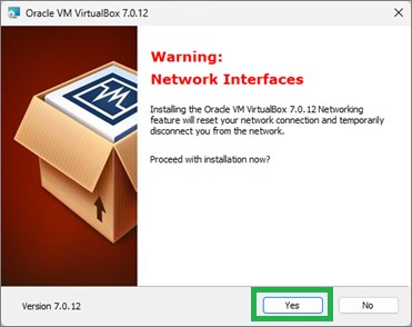 VirtualBoxのインストール警告