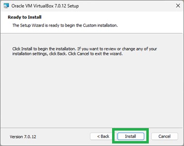 VirtualBoxのインストール開始