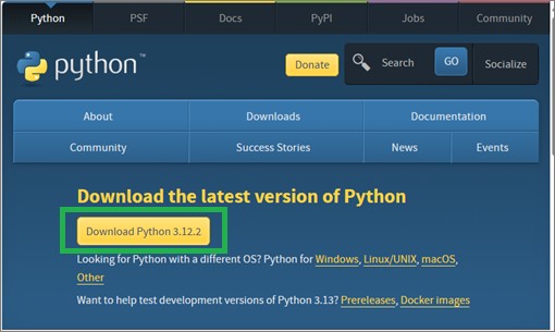 Pythonダウンロードサイト