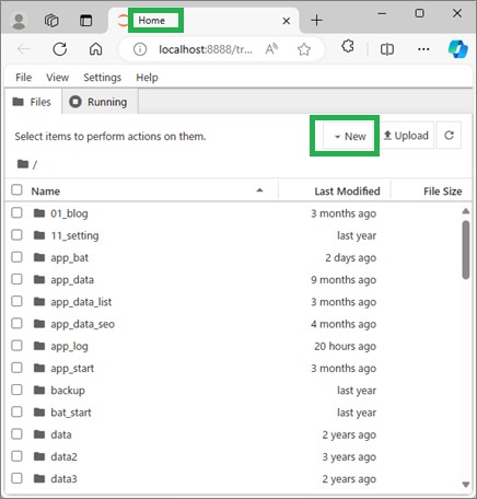 Jupyter Notebookの画面