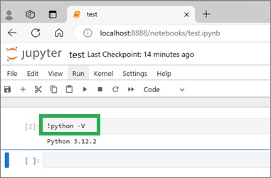 Jupyter Notebookのコマンド実行